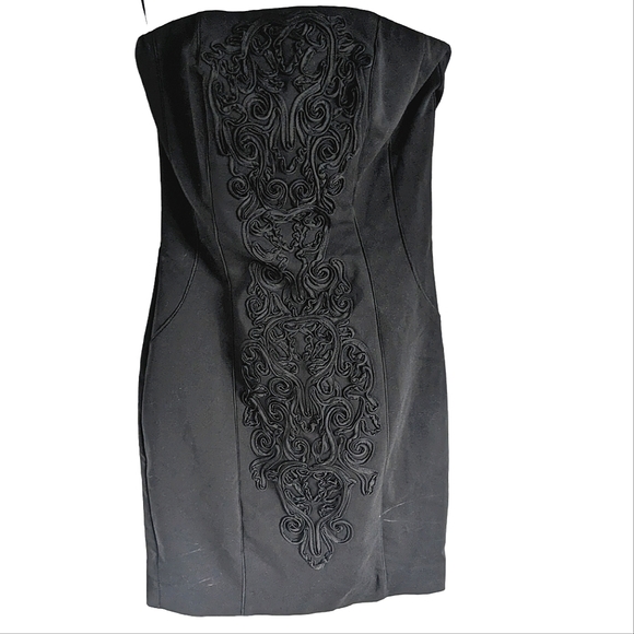 NWT H&M Black Strapless Mini Dress size 4 - Picture 1 of 9